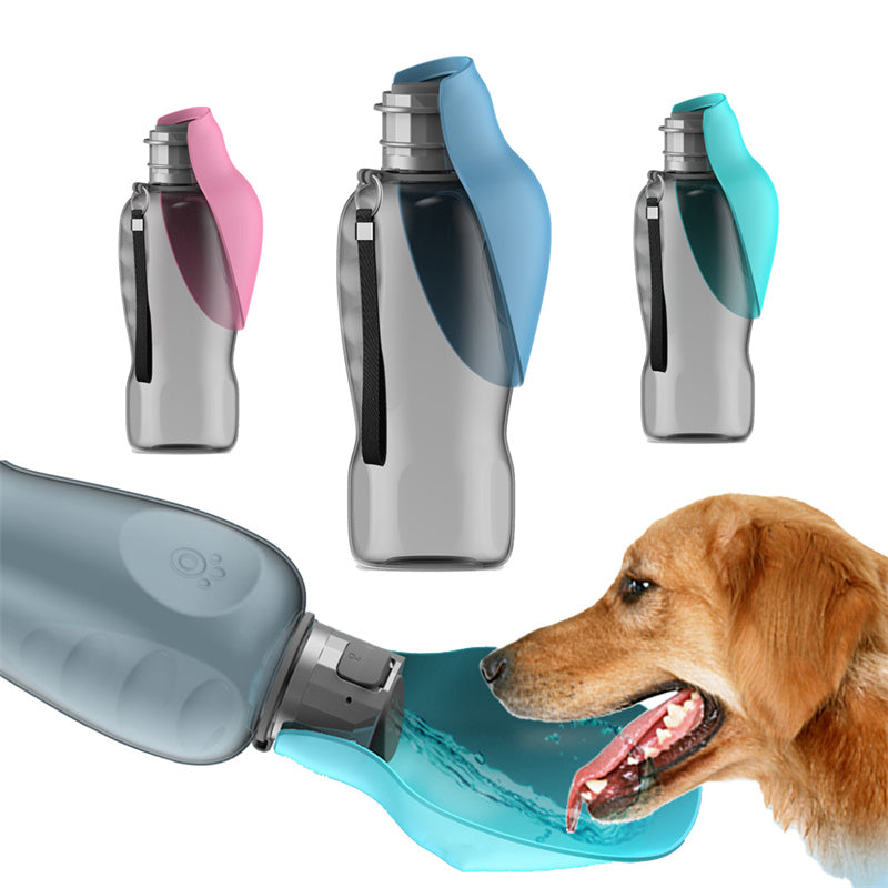 Portable Dog Water Bottle with Foldable Bowl